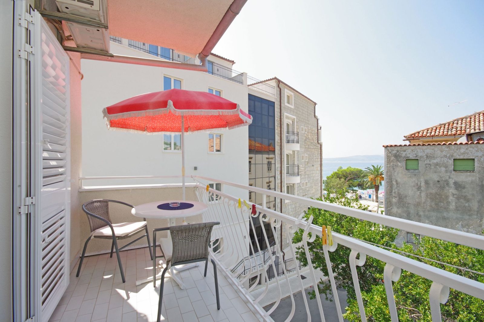 Balkon apartmana s pogledom na more, Villa Antonia