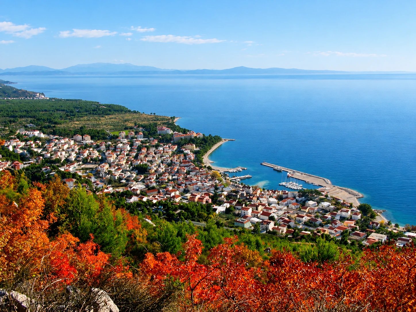 Baška Voda odozgo
